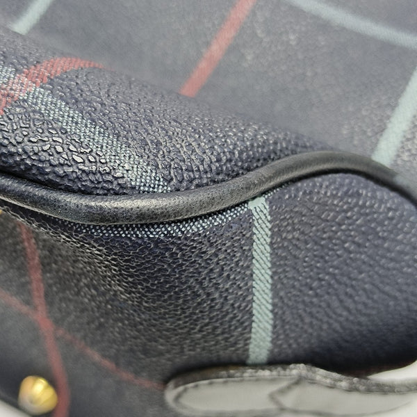 Coated Canvas Shoulder Bag Blue