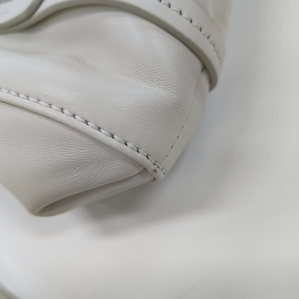 Lambskin Top Handle Bag White
