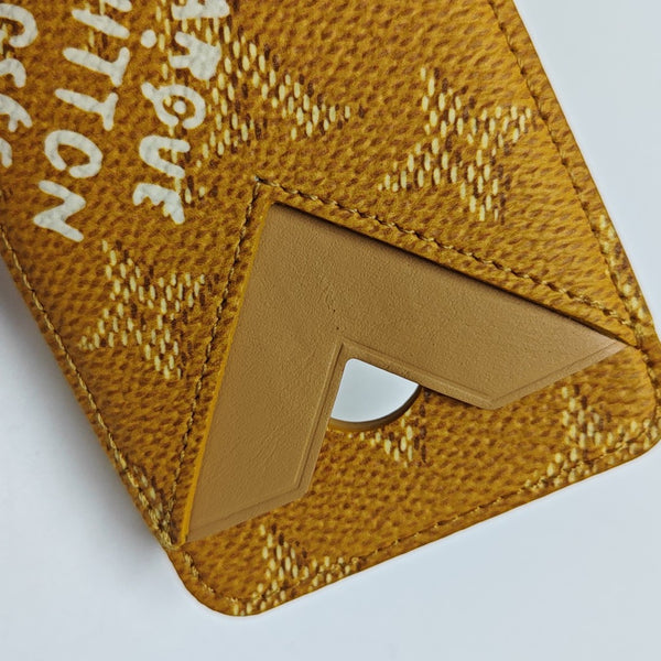 Monogram Coated Canvas Card Holder Yellow