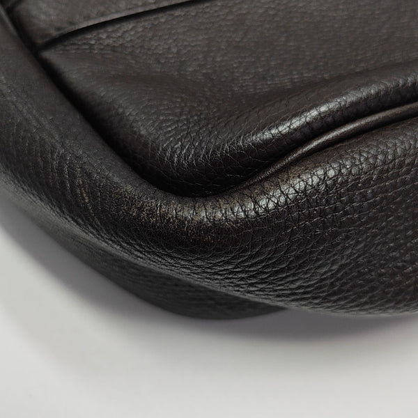 Calfskin Top Handle Bag Brown