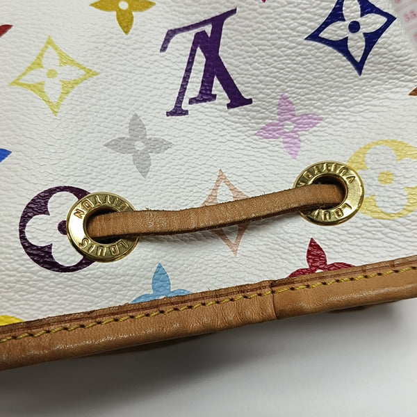 LV × TM NÉONOÉ MM Monogram Coated Canvas White