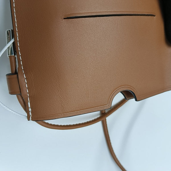 Calfskin Shoulder Bag Brown