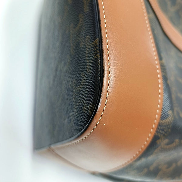 Authenticated pre-owned TRIOMPHE CANVAS Medium Coated Canvas Brown - Bucket Bag at Looply