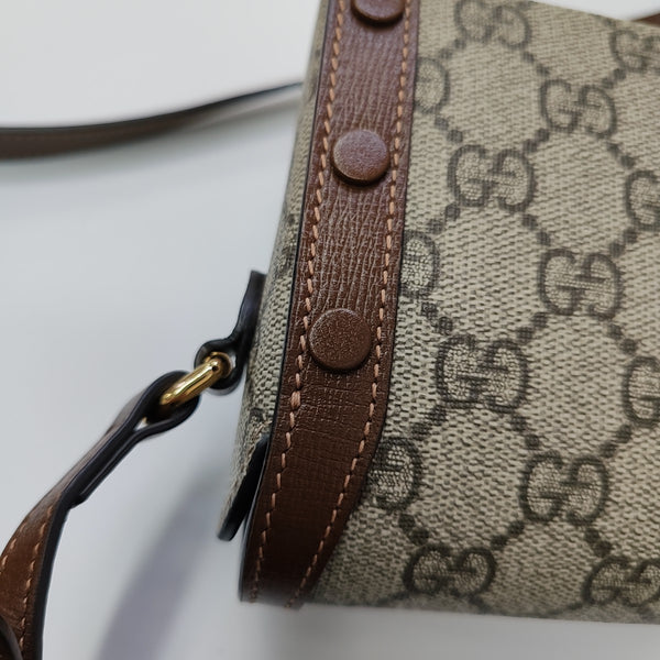 Horsebit 1955 Mini Monogram Coated Canvas Beige