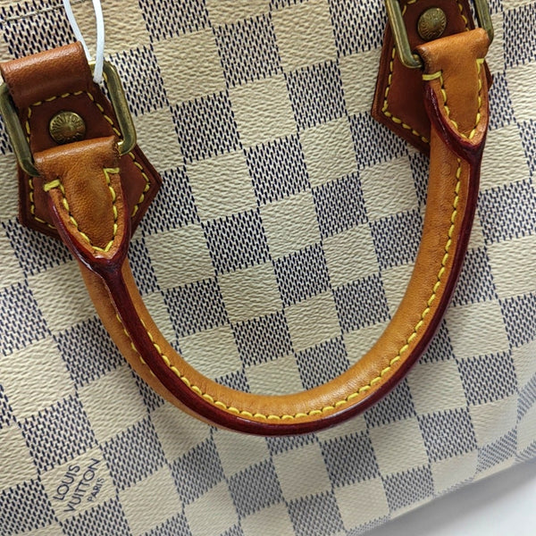 SPEEDY 25 Damier Azur Coated Canvas White