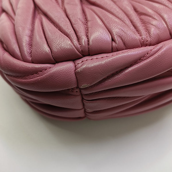 Wander Matelassé Small Quilted Lambskin Pink
