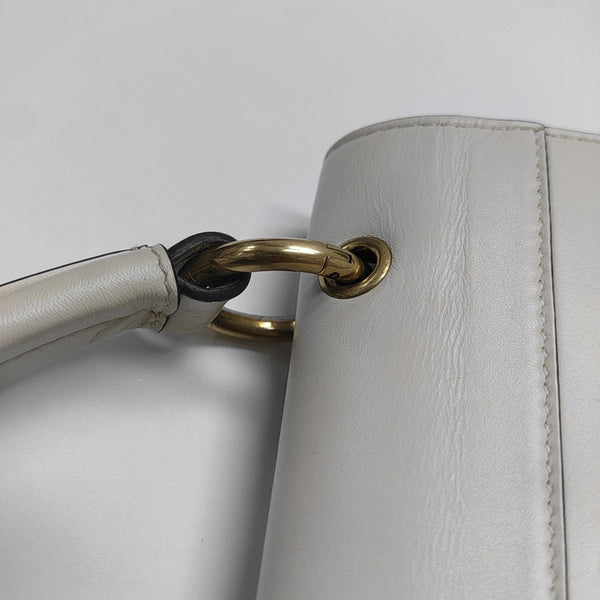 Queen Margaret Small Calfskin White