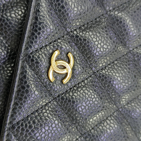 WOC Quilted Grained Calfskin Black