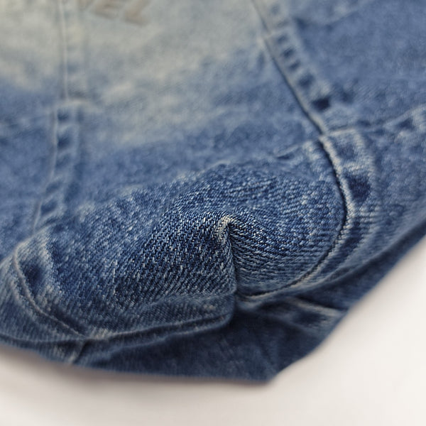 CHANEL 22 Medium Quilted Denim Blue