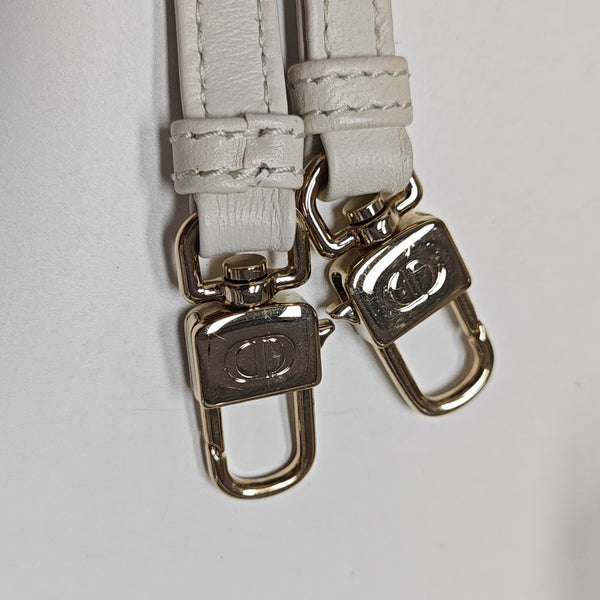 Lady D-Joy Super Mini Cannage Lambskin White