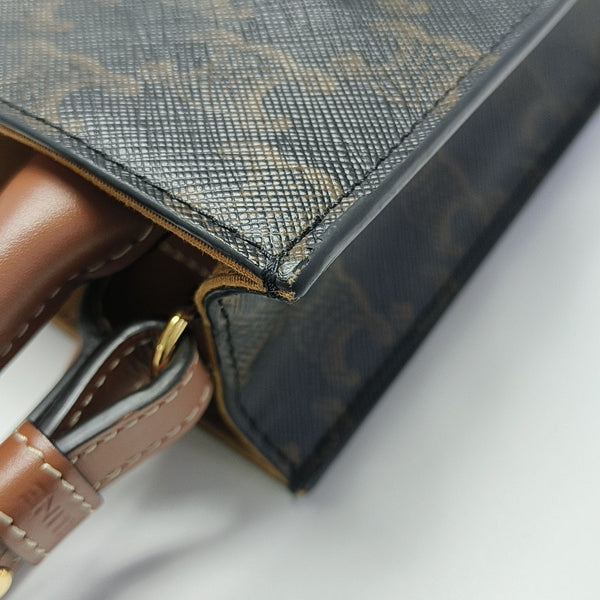 CABAS CELINE Mini Coated Canvas Brown