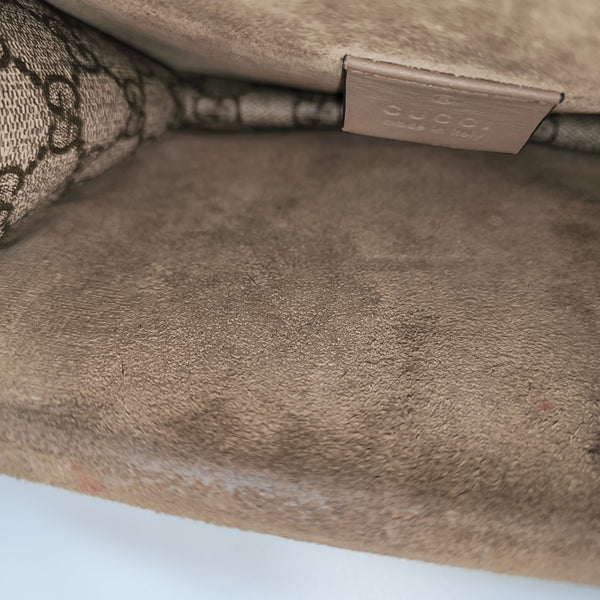 Dionysus Mini Monogram Coated Canvas Beige