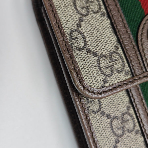 Ophidia Mini Monogram Coated Canvas Beige