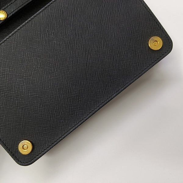 Saffiano Calfskin Shoulder Bag Black