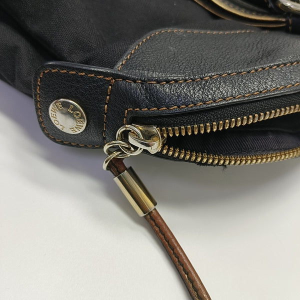 Canvas Top Handle Bag Black