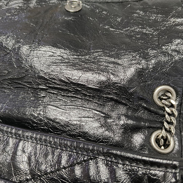 NIKI Small Chevron Calfskin Black
