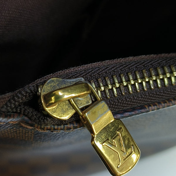BROOKLYN MM Damier Ebene Coated Canvas Brown