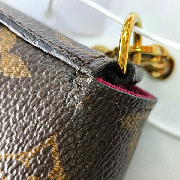 FÉLICIE Monogram Lona Revestida Marrón
