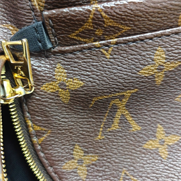 Authenticated pre-owned PALM SPRINGS Mini Monogram Coated Canvas Brown - Backpack at Looply