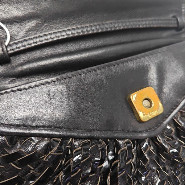 Leather Shoulder Bag Black