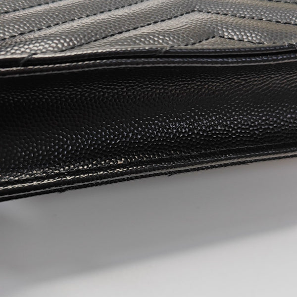 MONOGRAM Chevron Calfskin Black