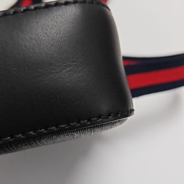 GG Supreme Small Monogram Coated Canvas Black