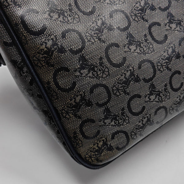 Coated Canvas Shoulder Bag Blue