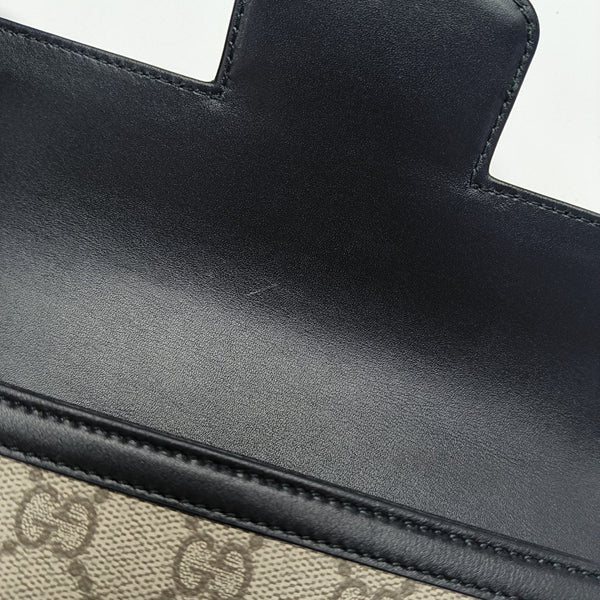 Horsebit 1955 Small Monogram Coated Canvas Beige