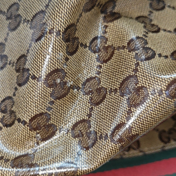 Monogram Coated Canvas Top Handle Bag Brown