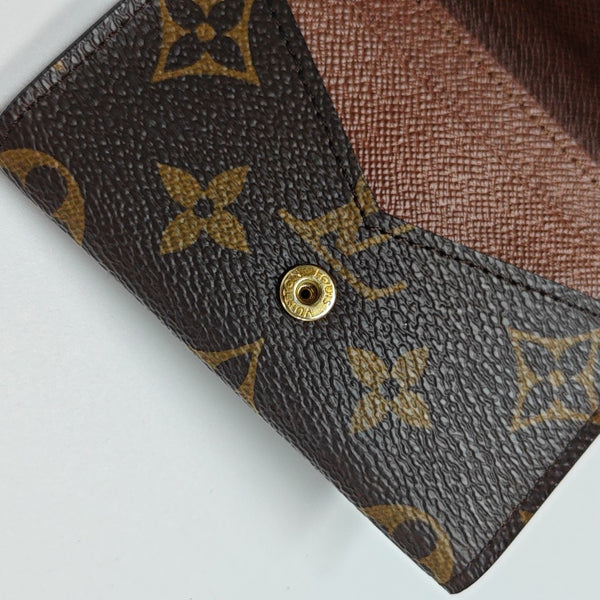 ENVELOPPE Monogram Coated Canvas Brown Card Holder