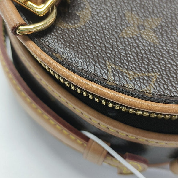 BOITE CHAPEAU Mini Monogram Coated Canvas Brown