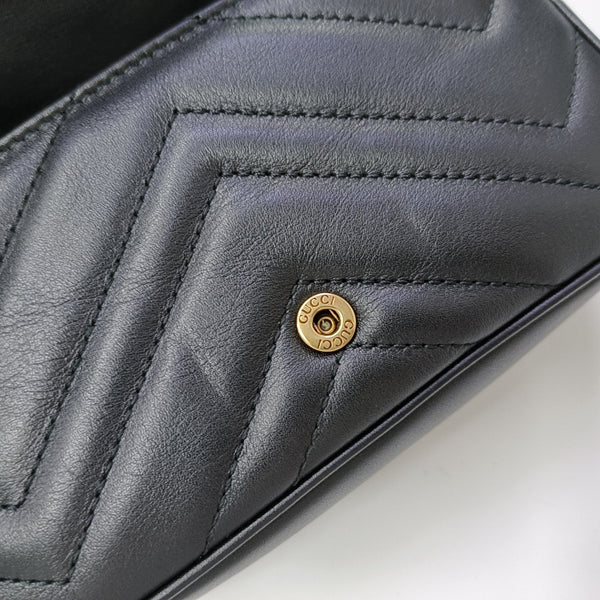GG Marmont Mini Quilted Calfskin Black
