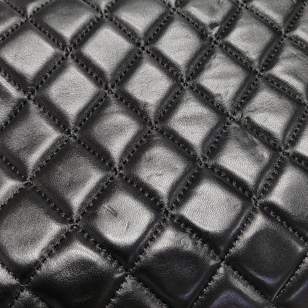 Quilted Lambskin Shoulder Bag Black