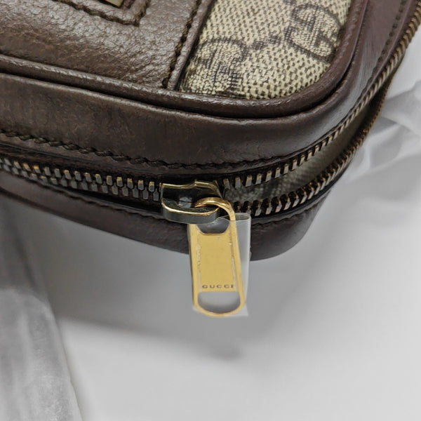 Ophidia Small Monogram Coated Canvas Beige