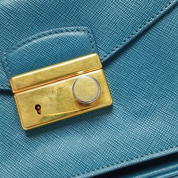 Galleria Saffiano Calfskin Green