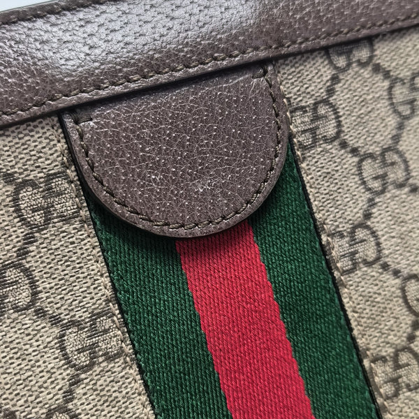 Ophidia Small Monogram Coated Canvas Beige