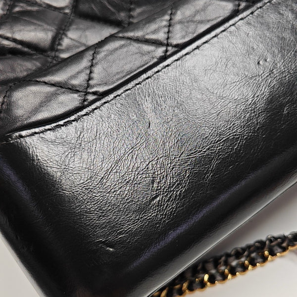 GABRIELLE Medium Quilted Calfskin Black