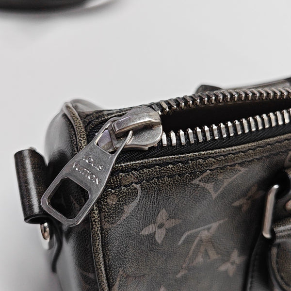 KEEPALL Monogram Calfskin Green