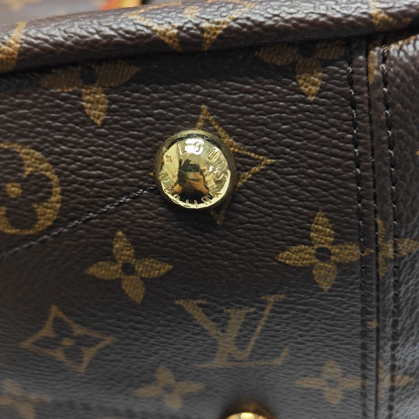 PALLAS MM Monogram Coated Canvas Brown