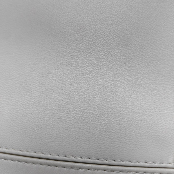 Quilted Lambskin Shoulder Bag White