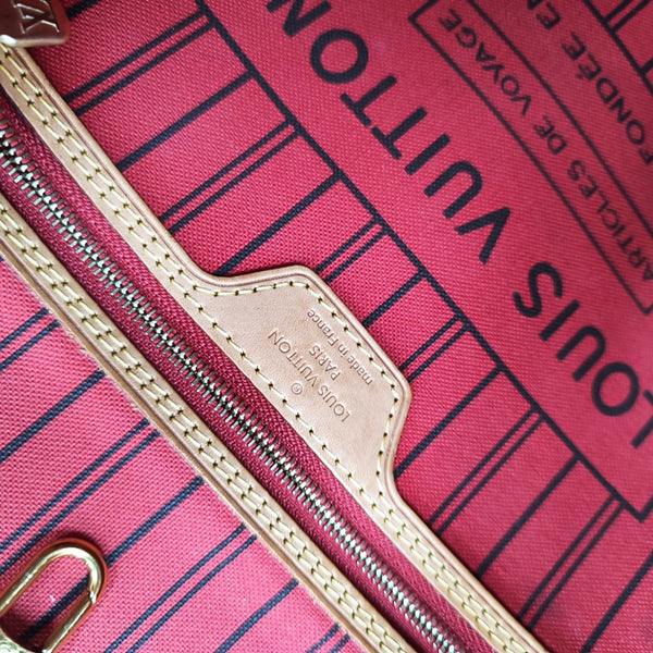 NEVERFULL MM Monogram Coated Canvas Brown