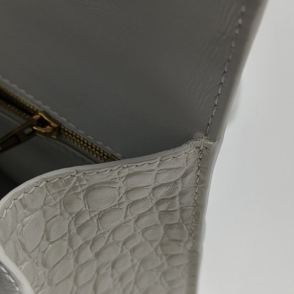 Hourglass S Calfskin White