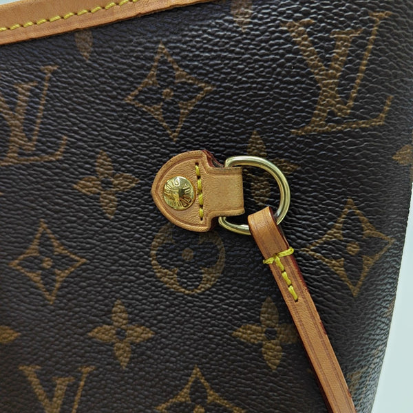 NEVERFULL MM Monogram Coated Canvas Brown