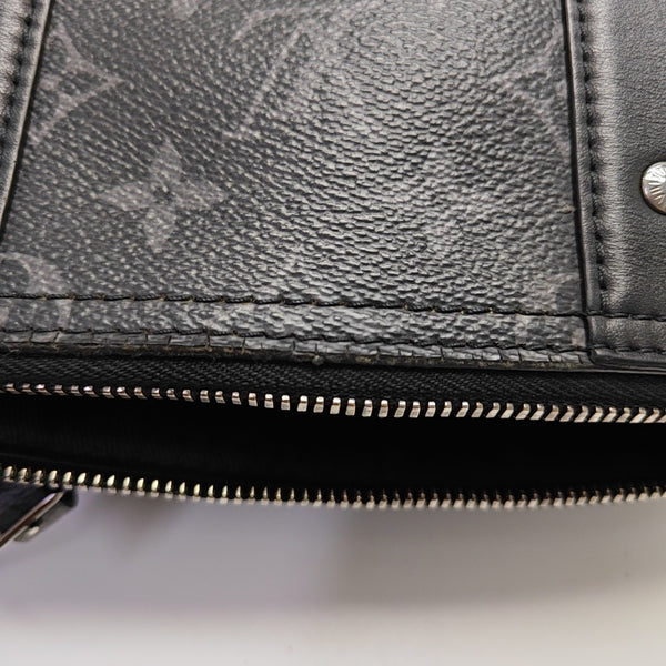 KEEPALL Monogram Coated Canvas Black