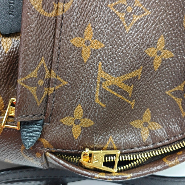 Authenticated pre-owned PALM SPRINGS Mini Monogram Coated Canvas Brown - Backpack at Looply