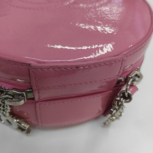 ROUND Quilted Patent Leather Pink