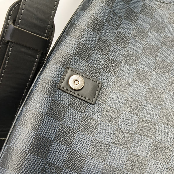 NEWPORT PM Damier Coated Canvas Blue