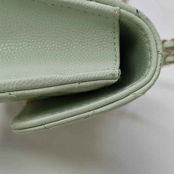 Quilted Grained Calfskin Green