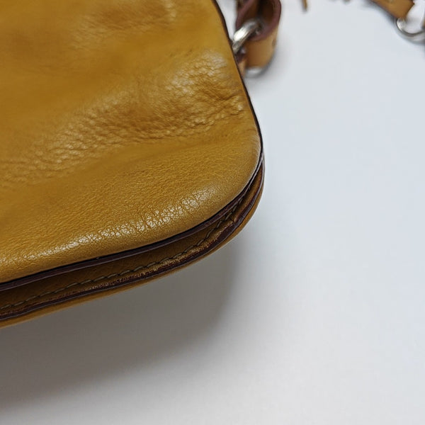 Calfskin Top Handle Bag Yellow