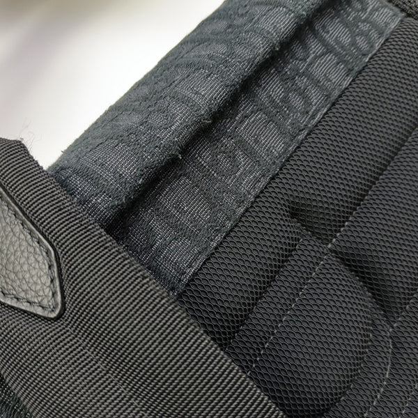 Oblique Canvas Backpack Black